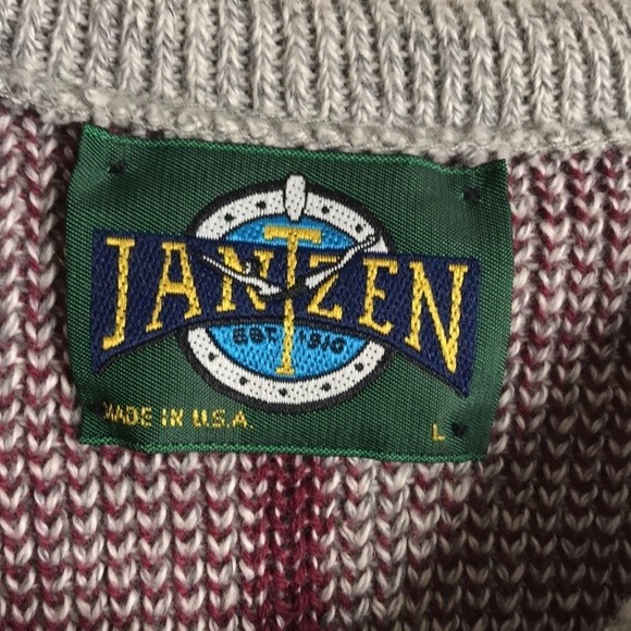 Vtg jantzen unisex pullover sweater size large made in USA retro cute - Picture 6 of 12